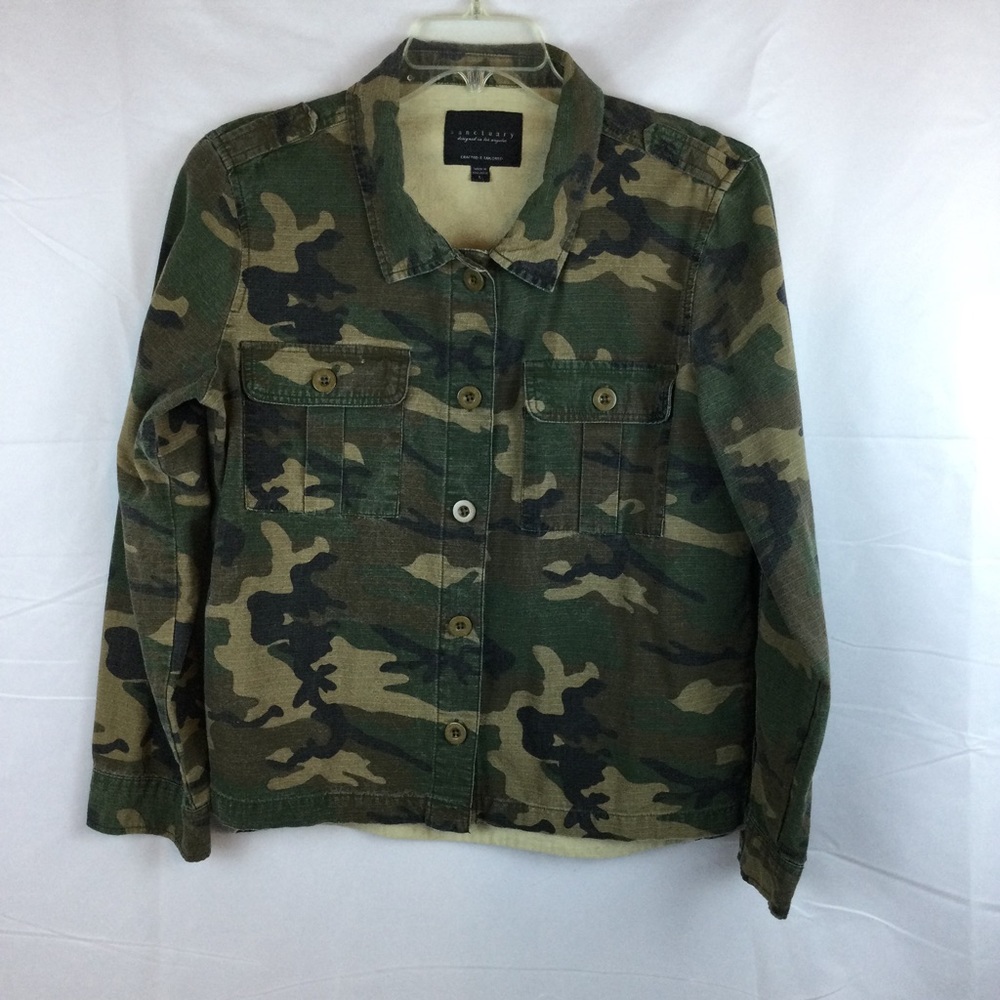 Sanctuary Top/Jacket Camo Print Size Large
